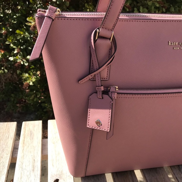 Kate Spade Large Pink Pocket Tote Peony Cameron - Picture 3 of 8